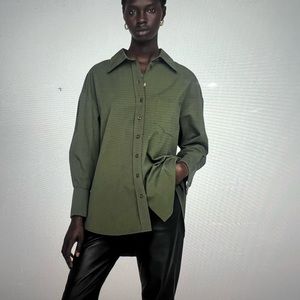 Anine Bing Kori Shirt in Olive